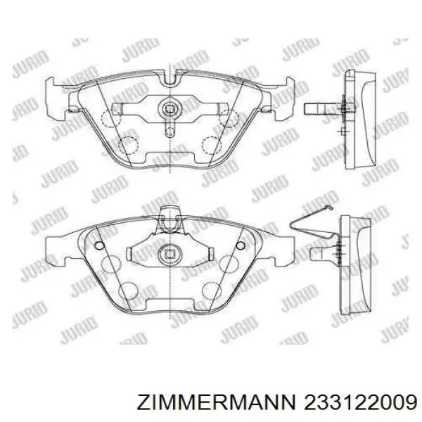Купити 233122009 Zimmermann Колодки гальмівні передні, дискові