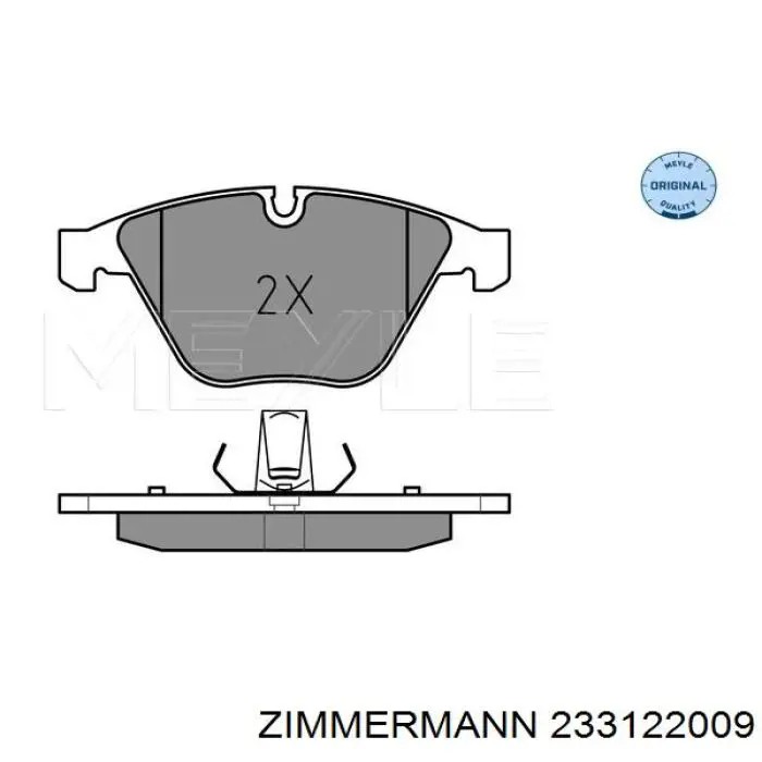 Купити 233122009 Zimmermann Колодки гальмівні передні, дискові