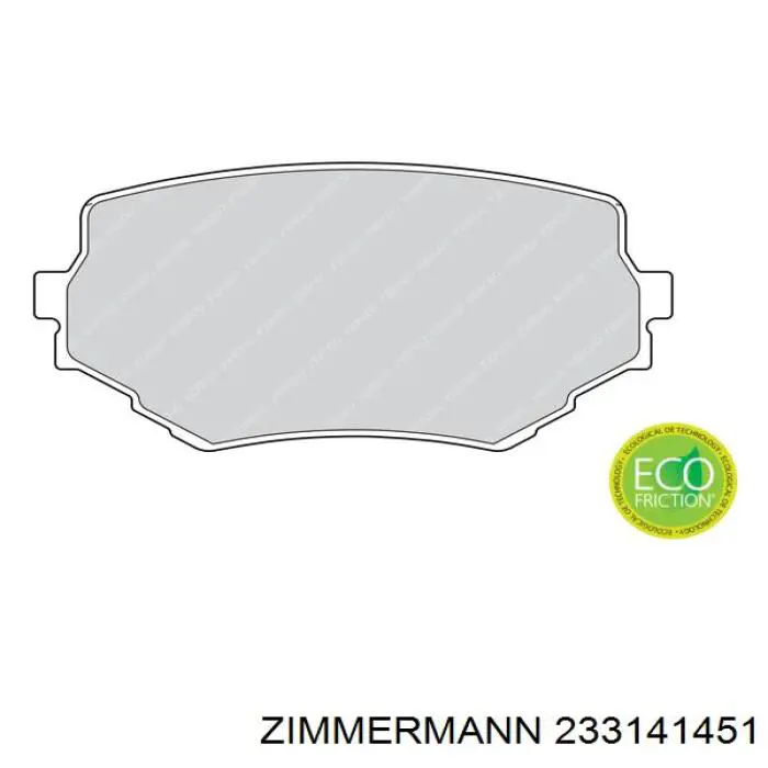 233141451 Zimmermann Передні гальмівні колодки