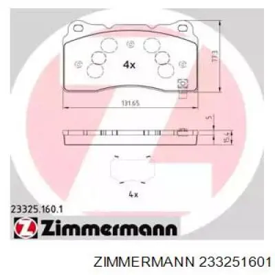 Гальмівні колодки Zimmermann 233251601 ціна, від 56.19 USD