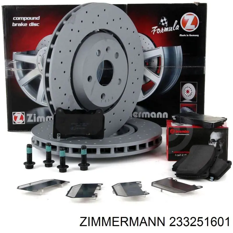 233251601 Zimmermann колодки гальмівні передні, дискові