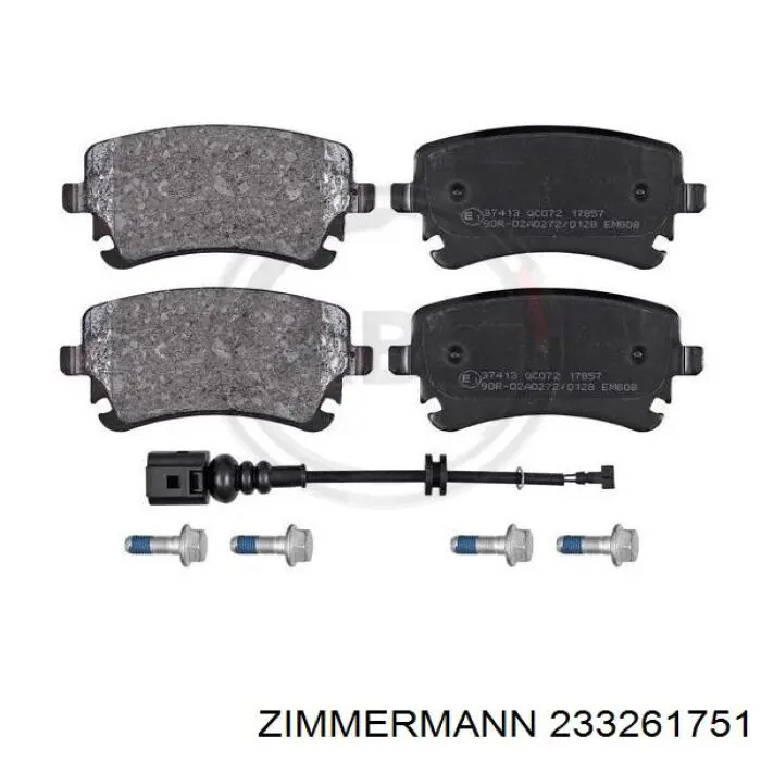 Задні гальмівні колодки Zimmermann 233261751 ціна, від 21.55 USD