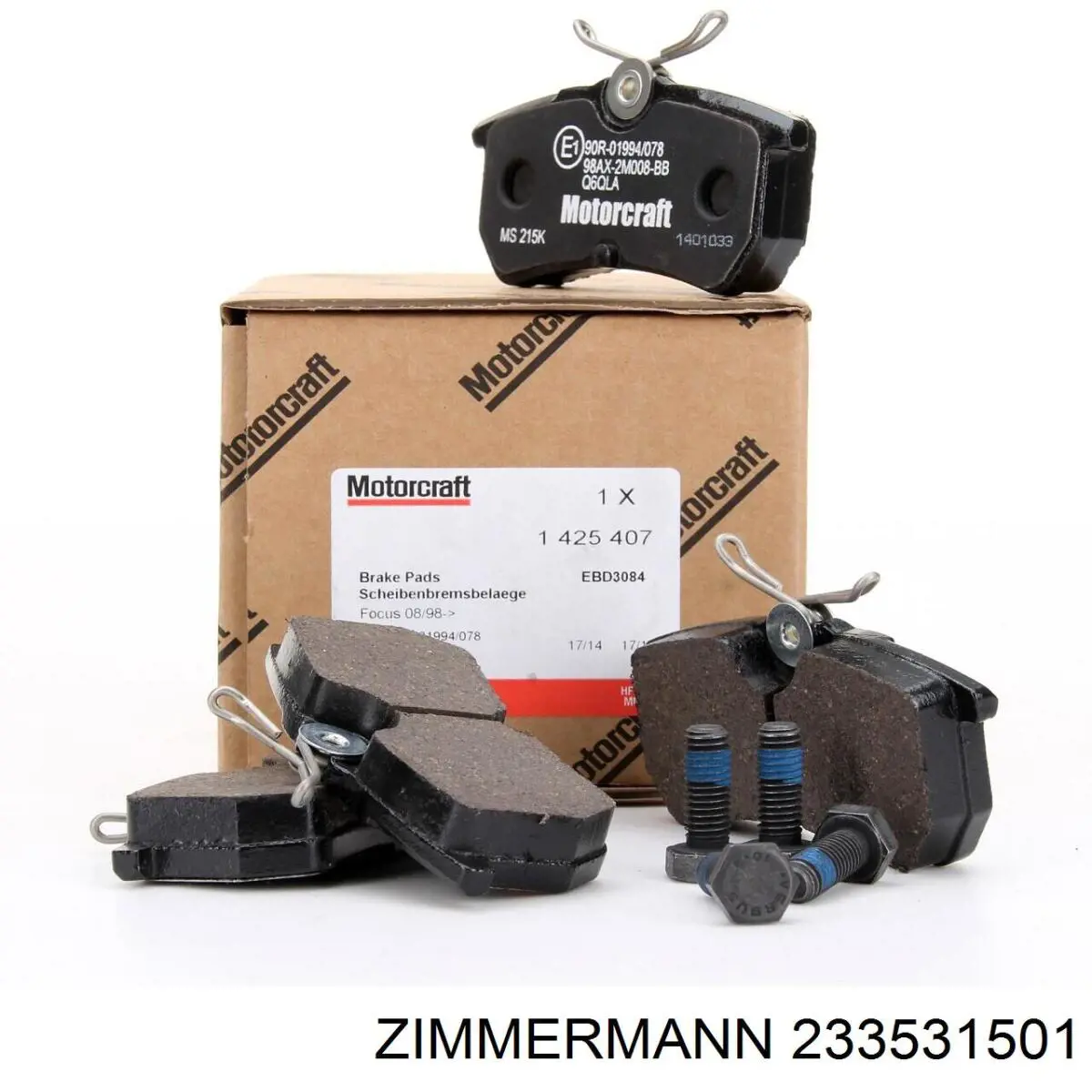 Задні гальмівні колодки Zimmermann 233531501 ціна, від 12.93 USD