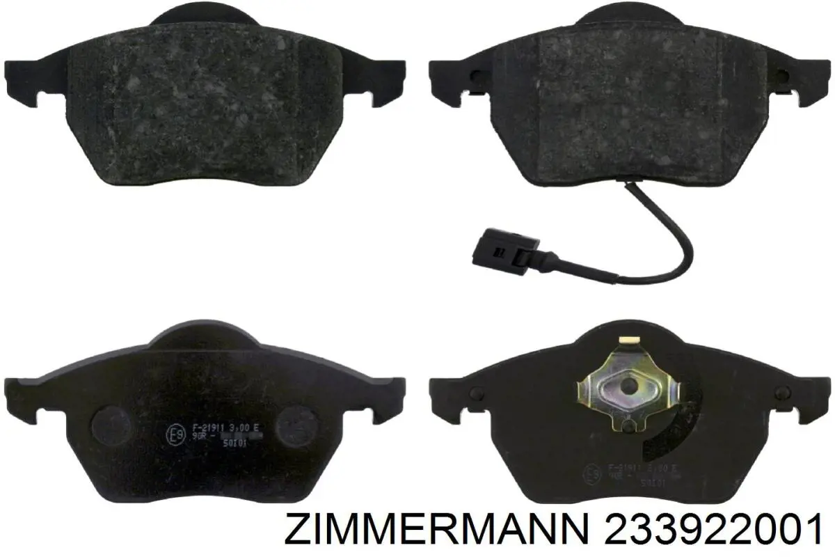 Передні тормозні колодки 233922001 Zimmermann