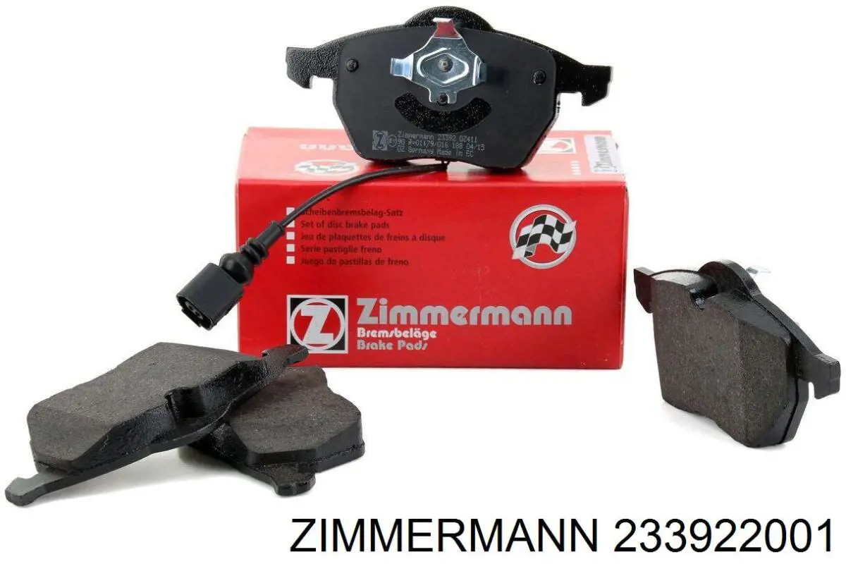233922001 Zimmermann колодки гальмівні передні, дискові