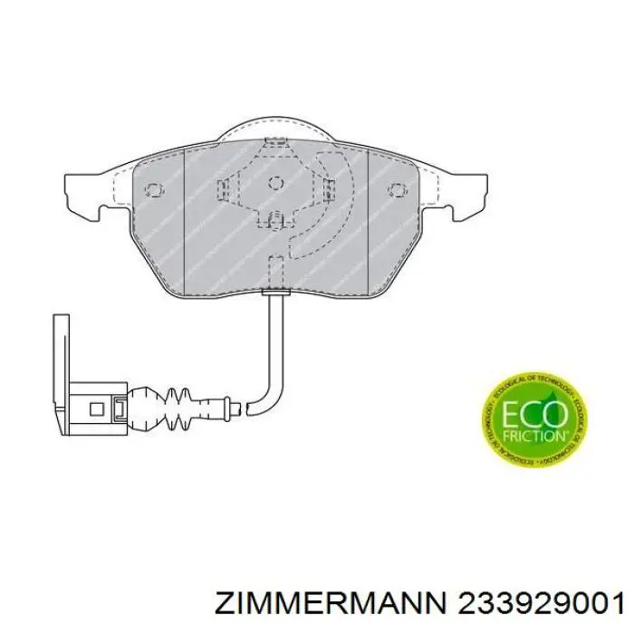 233929001 Zimmermann Передні гальмівні колодки