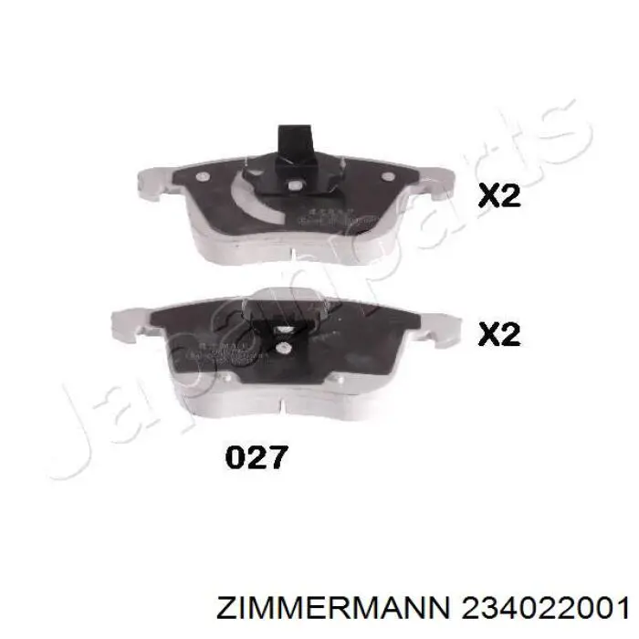 Передні тормозні колодки 234022001 Zimmermann