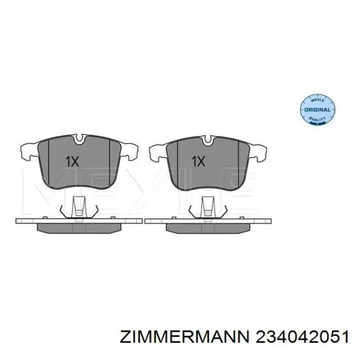 Гальмівні колодки Zimmermann 234042051 ціна, від 27.65 USD