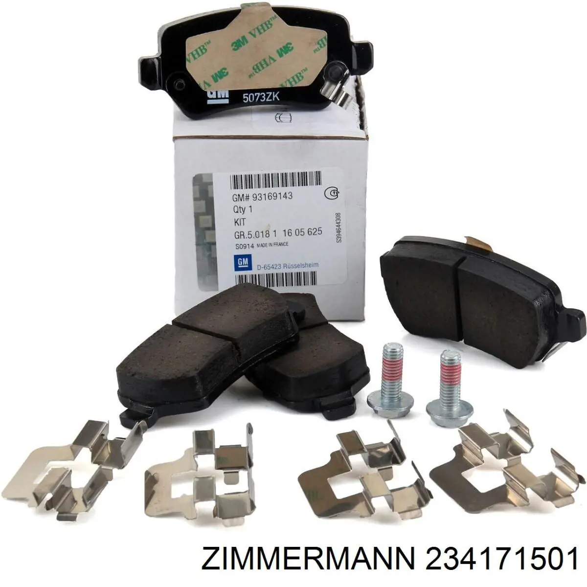 Задні гальмівні колодки Zimmermann 234171501 ціна, від 16.59 USD