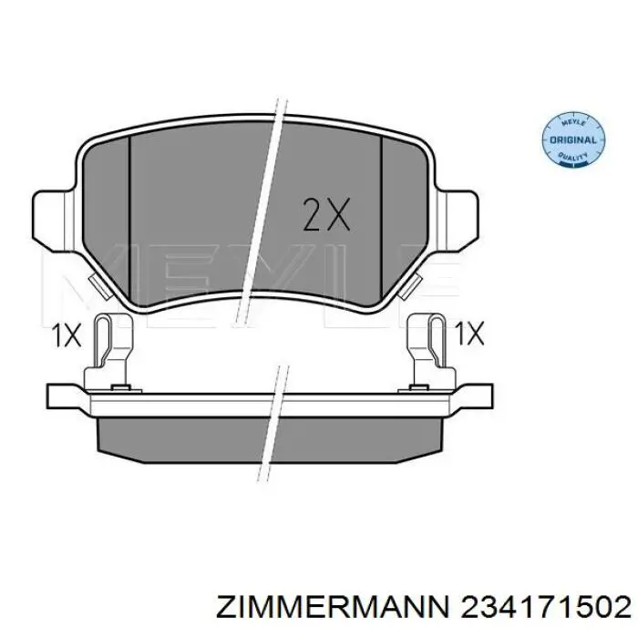 Задні дискові колодки Zimmermann 234171502
