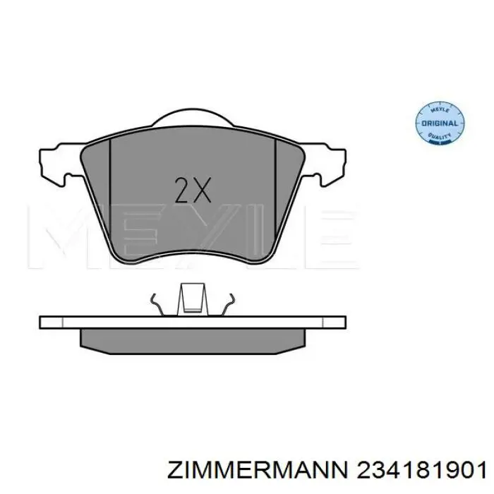 Передні тормозні колодки 234181901 Zimmermann