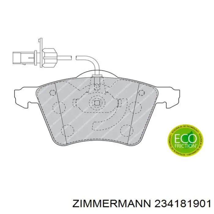 Тормозні колодки Zimmermann 234181901