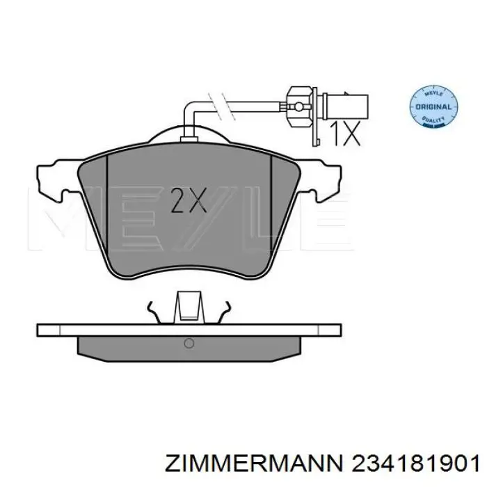 Гальмівні колодки Zimmermann 234181901 ціна, від 25.69 USD