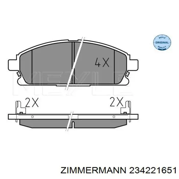 Тормозні колодки Zimmermann 234221651