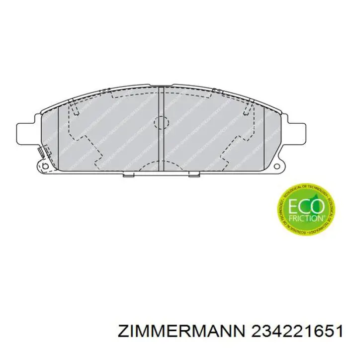 Гальмівні колодки Zimmermann 234221651 ціна, від 22.98 USD