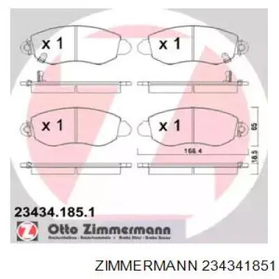 Гальмівні колодки Zimmermann 234341851 ціна, від 19.99 USD