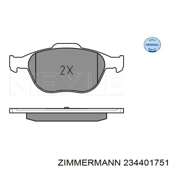 Гальмівні колодки Zimmermann 234401751 ціна, від 25.18 USD