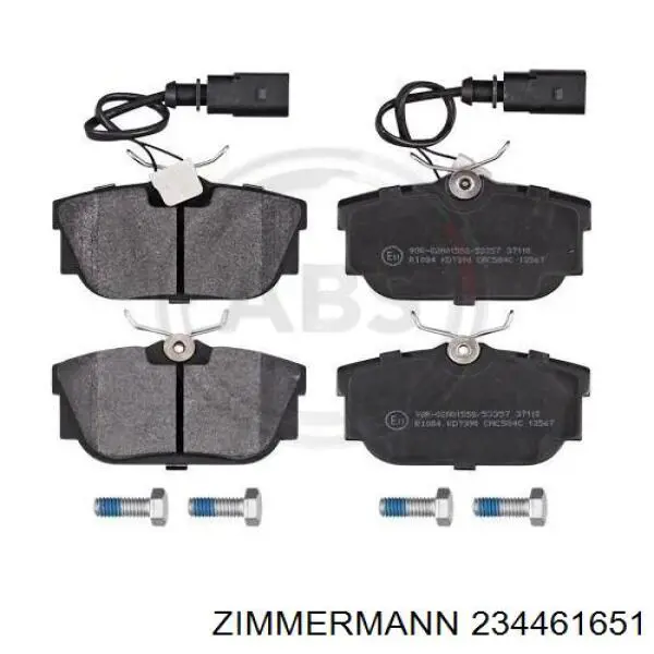 Задні гальмівні колодки 234461651 Zimmermann