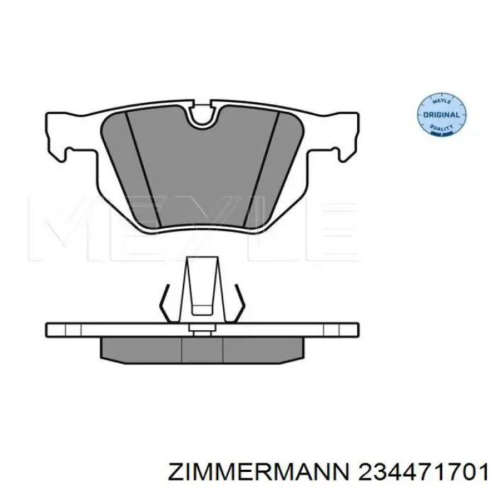 Задні гальмівні колодки 234471701 Zimmermann