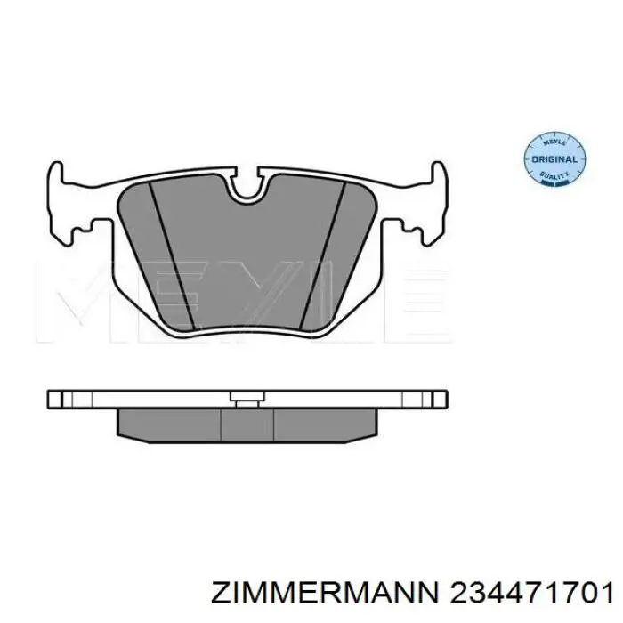 Задні гальмівні колодки Zimmermann 234471701 ціна, від 47.50 USD
