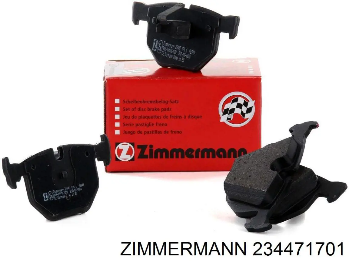 234471701 Zimmermann колодки гальмові задні, дискові
