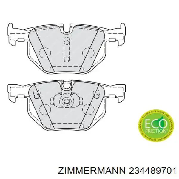 Задні гальмівні колодки 234489701 Zimmermann