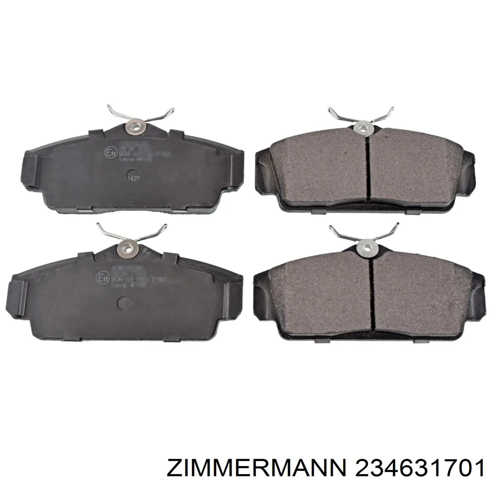 234631701 Zimmermann колодки гальмівні передні, дискові