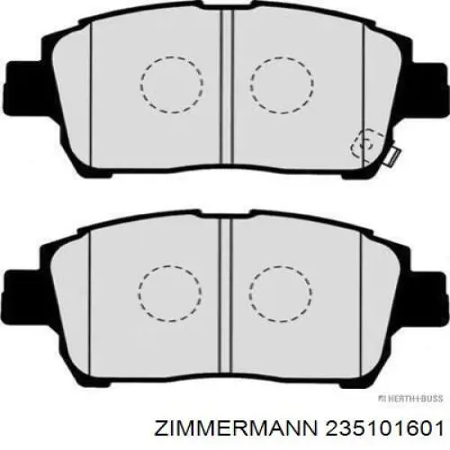 Передні тормозні колодки 235101601 Zimmermann