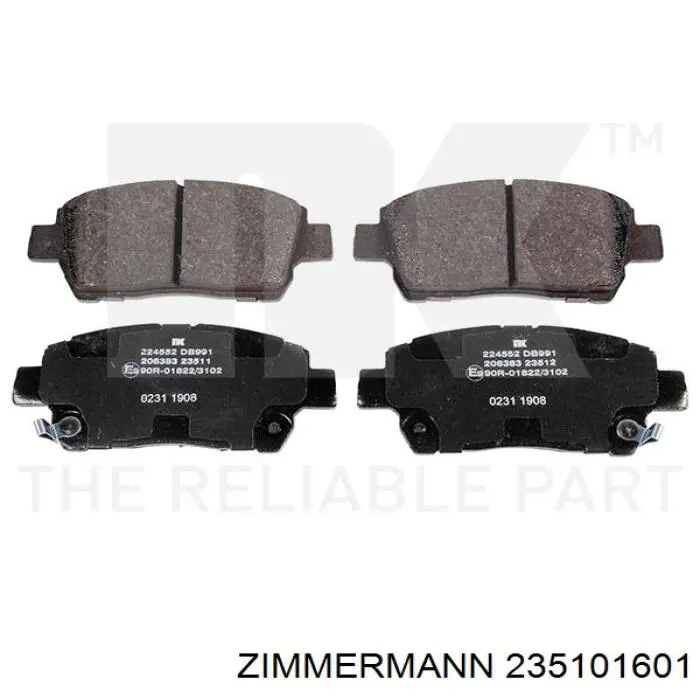 Купити 235101601 Zimmermann Колодки гальмівні передні, дискові