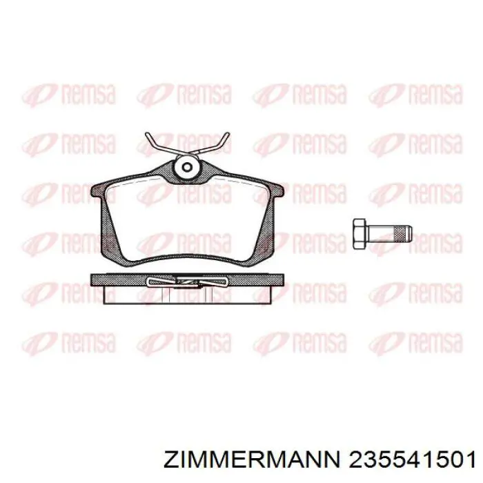 Задні гальмівні колодки Zimmermann 235541501 ціна, від 24.01 USD