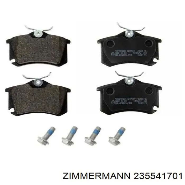 235541701 Zimmermann колодки гальмові задні, дискові