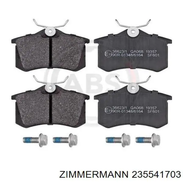 Задні гальмівні колодки Zimmermann 235541703 ціна, від 31.86 USD