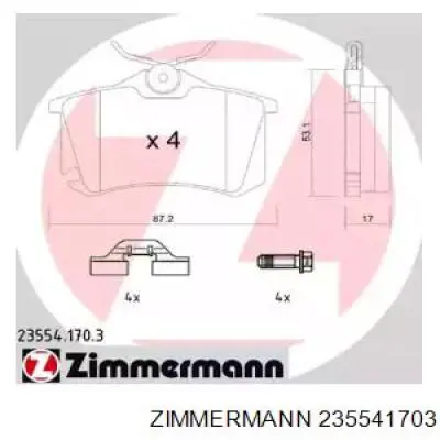 Купити 235541703 Zimmermann Задні колодки