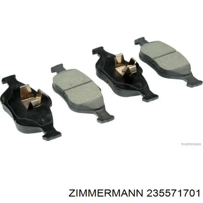 Задні гальмівні колодки 235571701 Zimmermann
