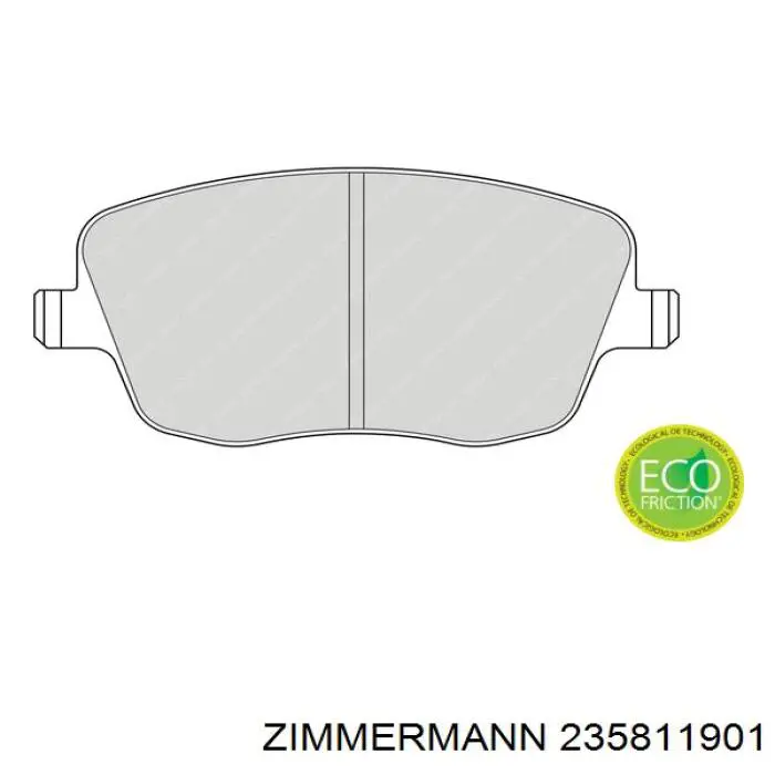 Гальмівні колодки Zimmermann 235811901 ціна, від 19.92 USD
