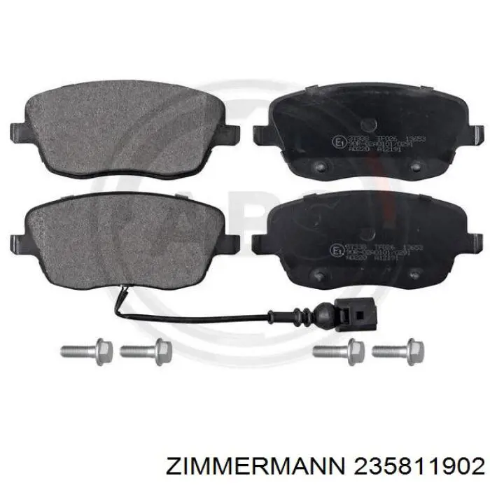 Передні тормозні колодки 235811902 Zimmermann