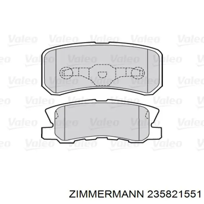 Задні гальмівні колодки Zimmermann 235821551 ціна, від 17.13 USD