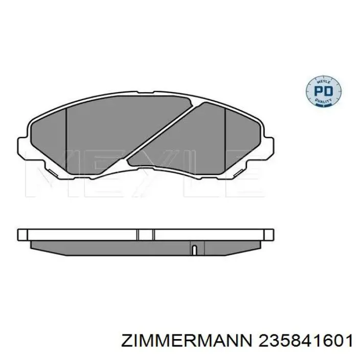 Передні тормозні колодки 235841601 Zimmermann