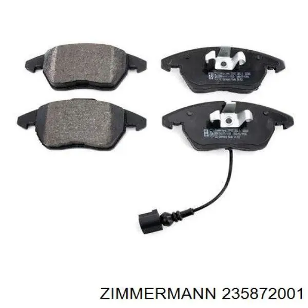 235872001 Zimmermann колодки гальмівні передні, дискові
