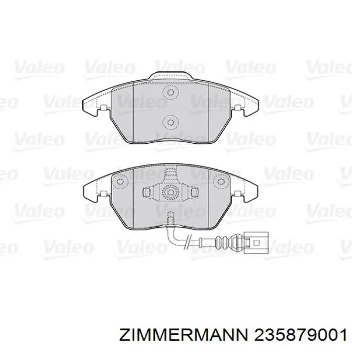 Передні тормозні колодки 235879001 Zimmermann