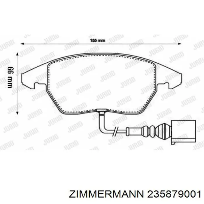 Тормозні колодки Zimmermann 235879001
