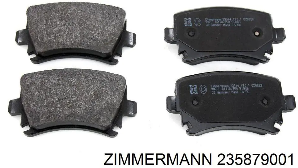 Гальмівні колодки Zimmermann 235879001 ціна, від 27.73 USD