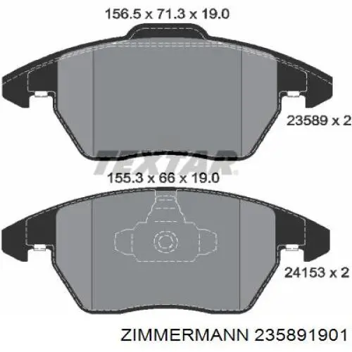 Тормозні колодки Zimmermann 235891901