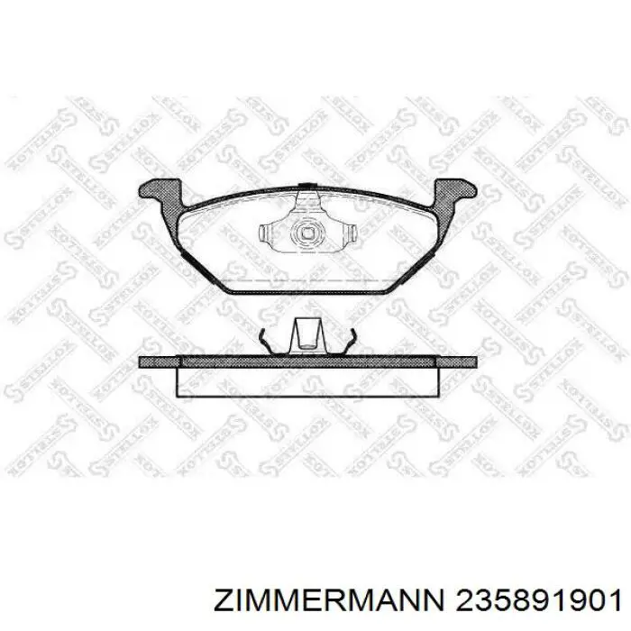 Гальмівні колодки Zimmermann 235891901 ціна, від 36.38 USD