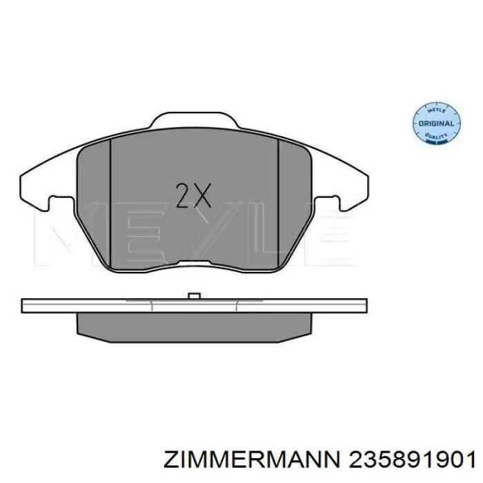 Передні тормозні колодки 235891901 Zimmermann