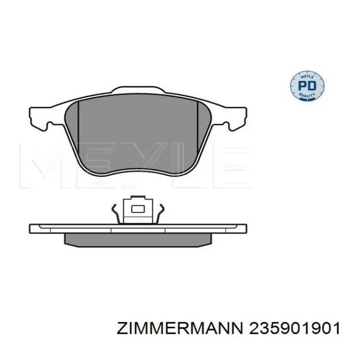 235901901 Zimmermann колодки гальмівні передні, дискові
