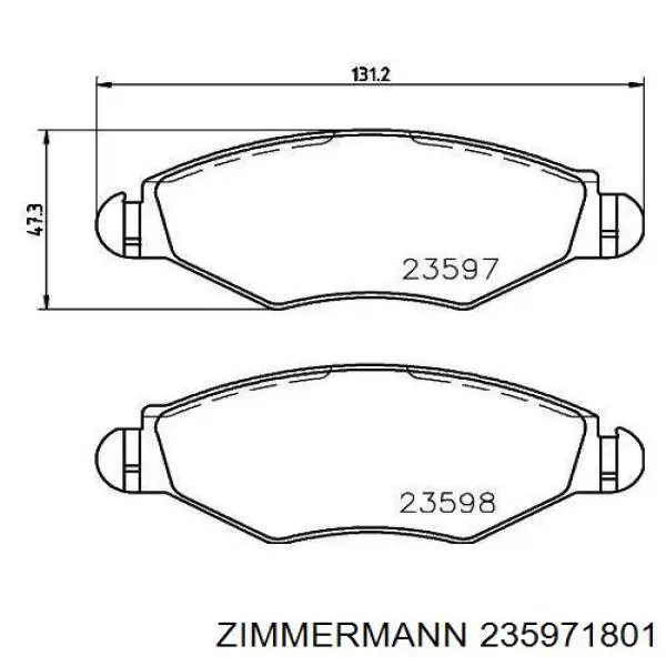 Тормозні колодки Zimmermann 235971801