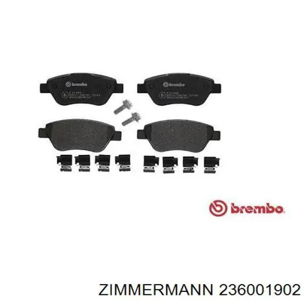 Купити 236001902 Zimmermann Колодки гальмівні передні, дискові