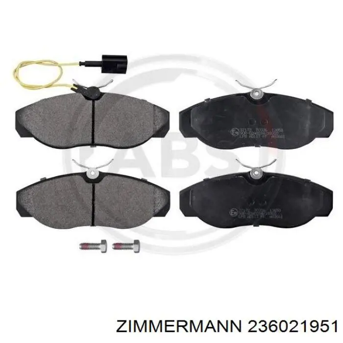 236021951 Zimmermann колодки гальмівні передні, дискові