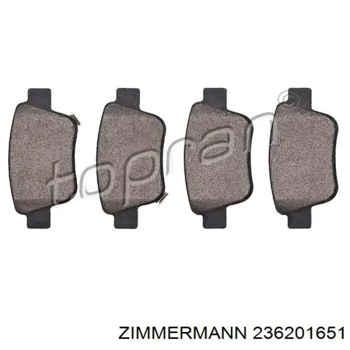 236201651 Zimmermann Колодки гальмівні задні, дискові